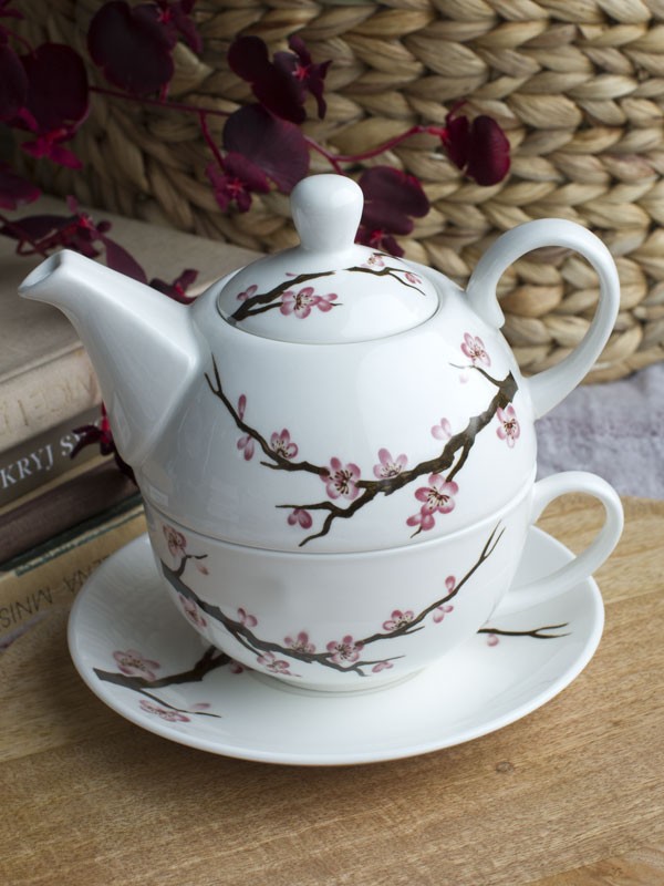Filiżanka z dzbankiem Sakura do parzenia herbaty